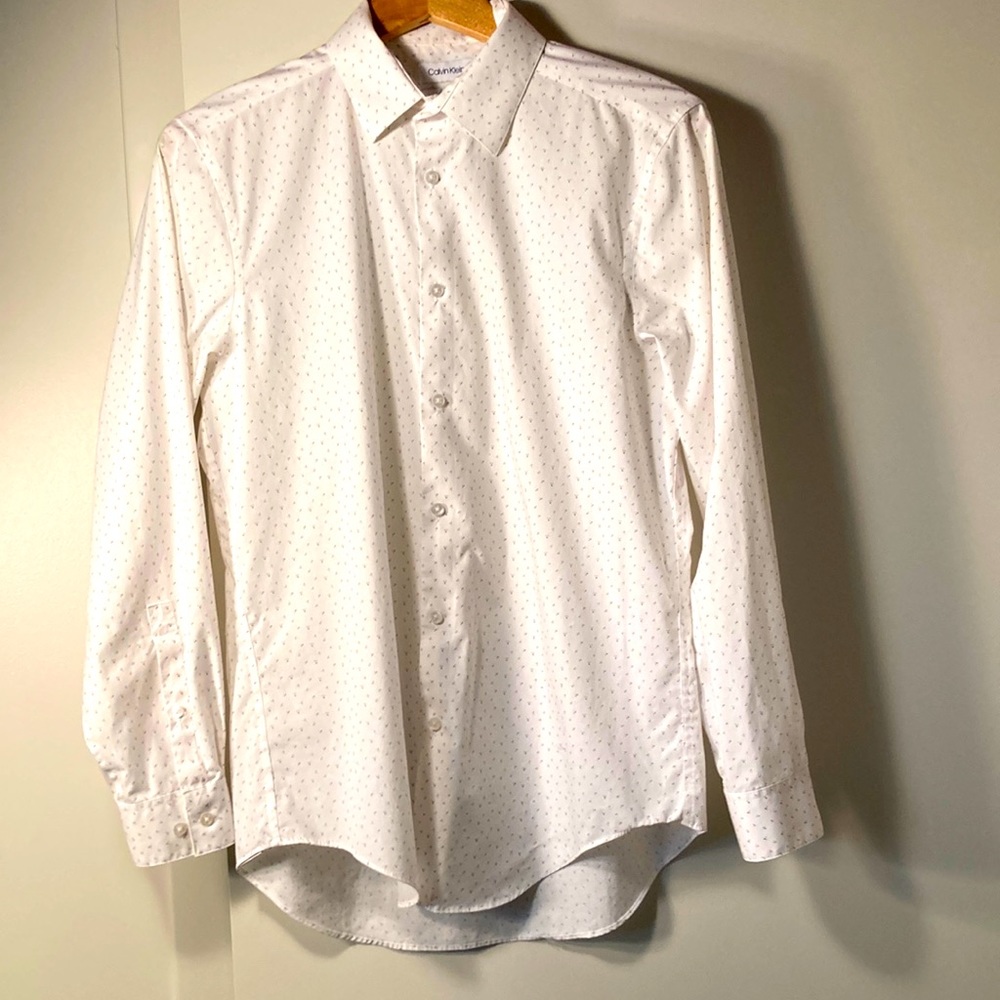 Calvin Klein button down shirt with dotted pattern
